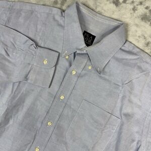 JoS. A. Bank Exclusive Collection Dress Long Sleeve Shirt Blue Pinstripes 17-35